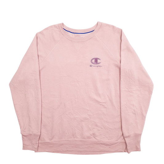 Womens Pink Champion  Crewneck Jumper