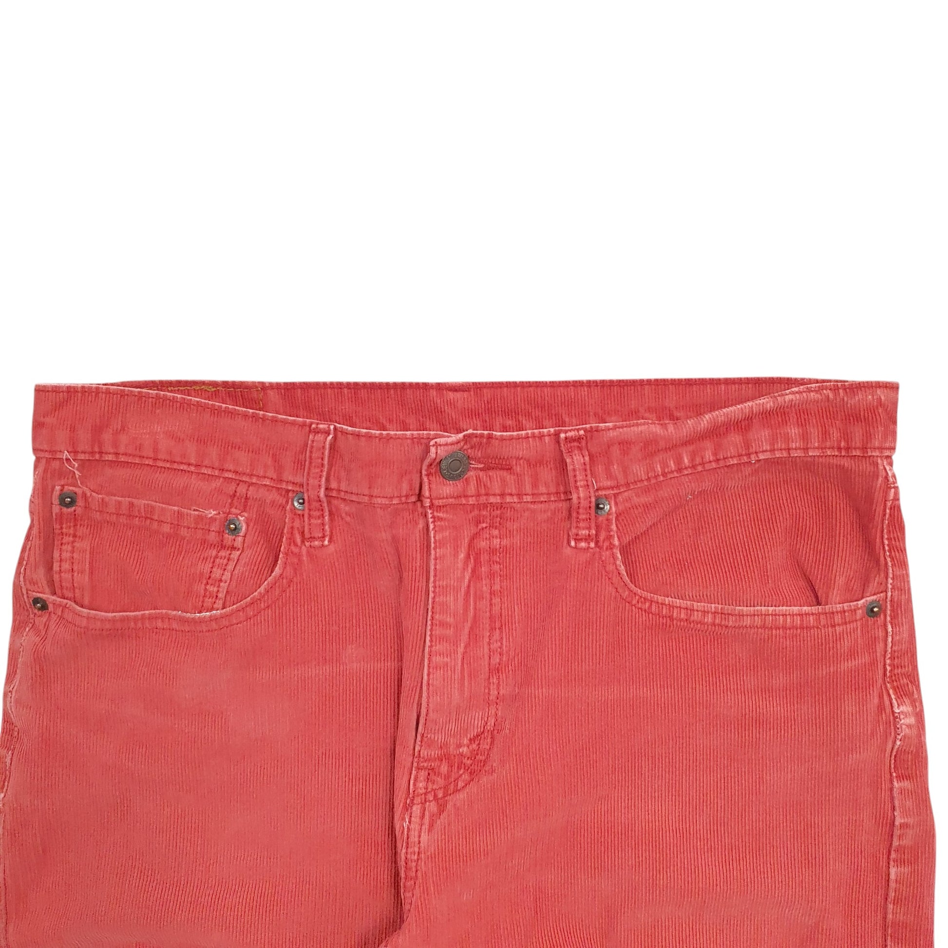 Mens Red Levis 502 Corduroy Trousers