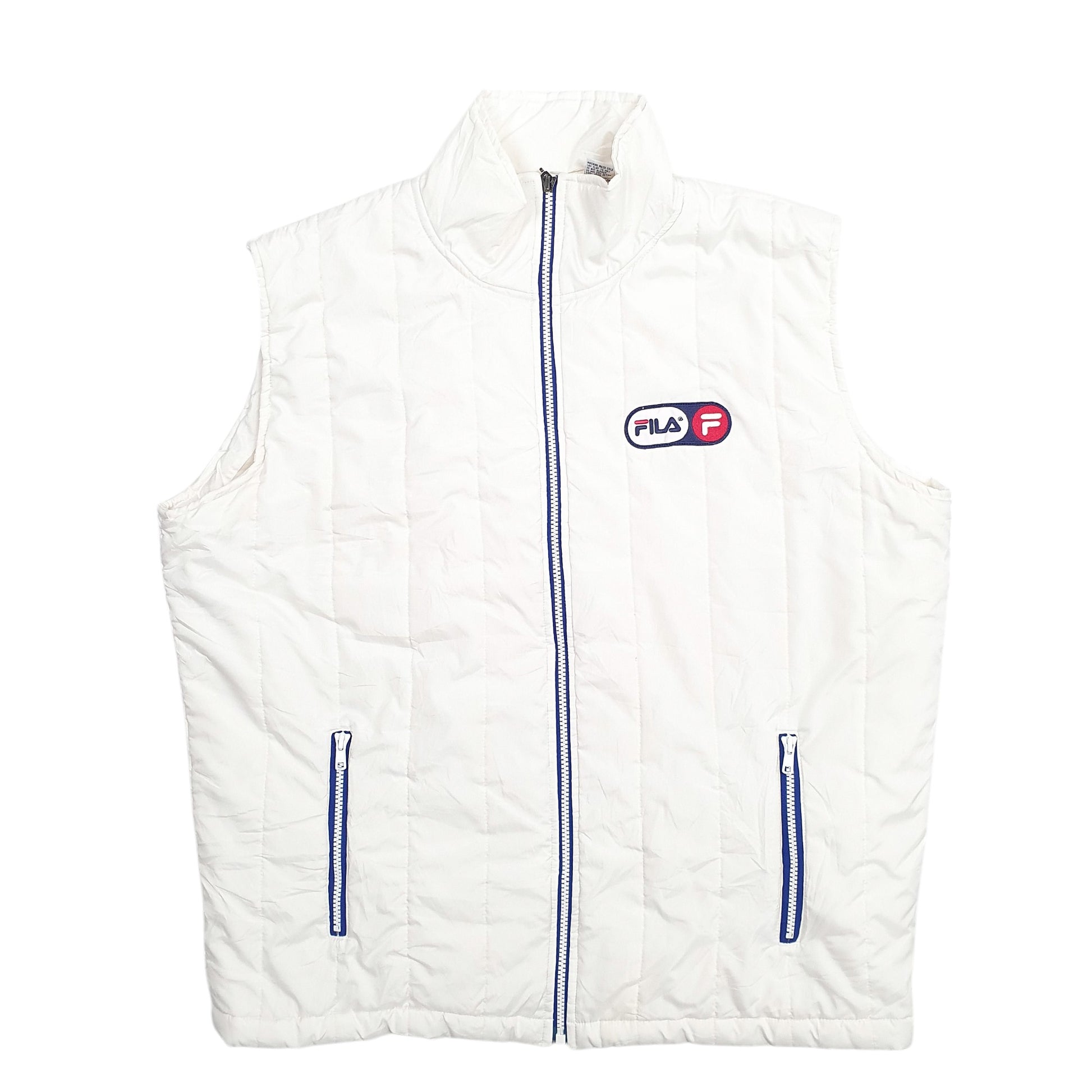 Mens White Fila   Coat