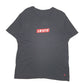 Mens Black Levis Box Logo Big E Short Sleeve T Shirt