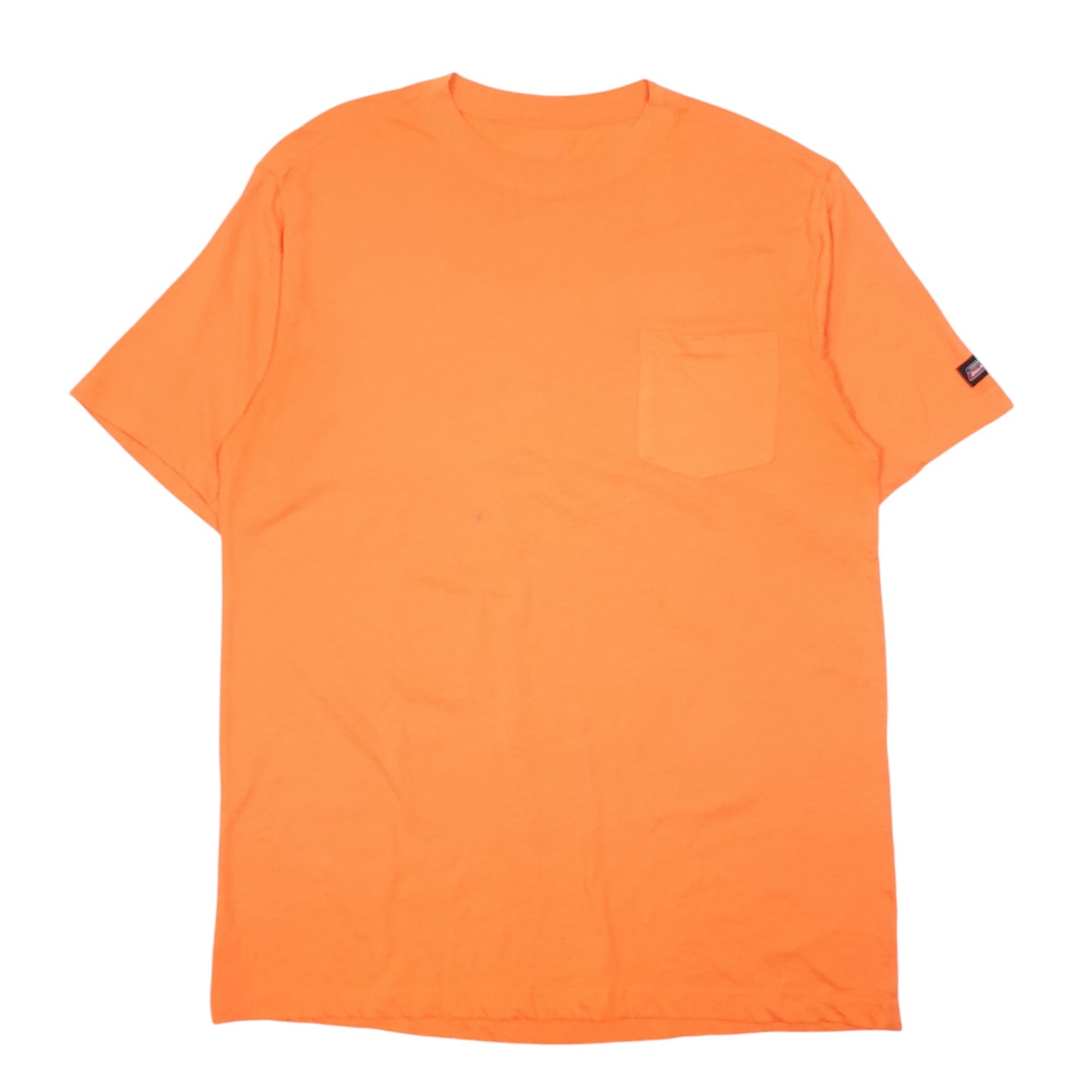 Mens Orange Dickies Pocket Workwear High Vis Short Sleeve T Shirt