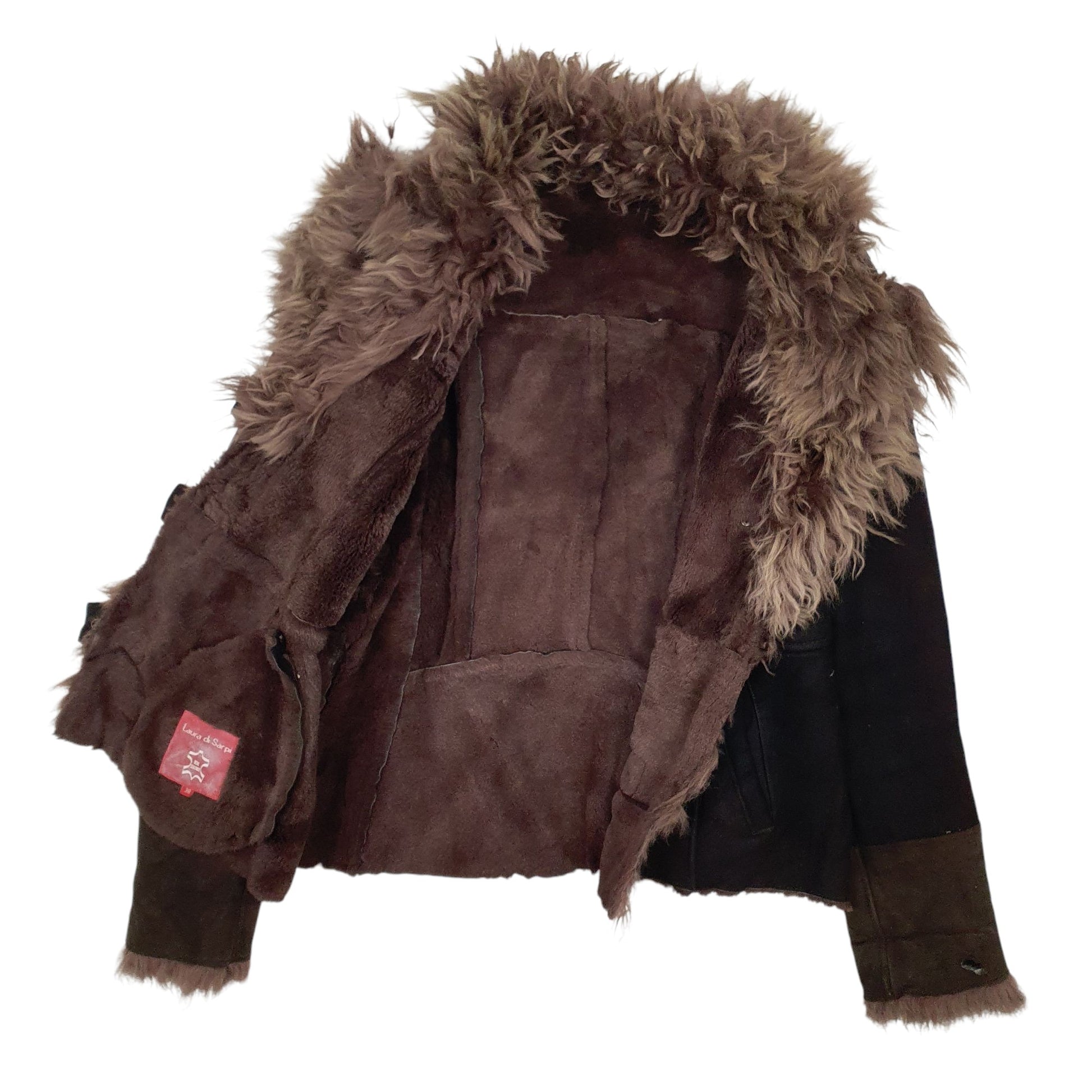 Womens Black Laura Di Sarpi Afghan Coat  Coat