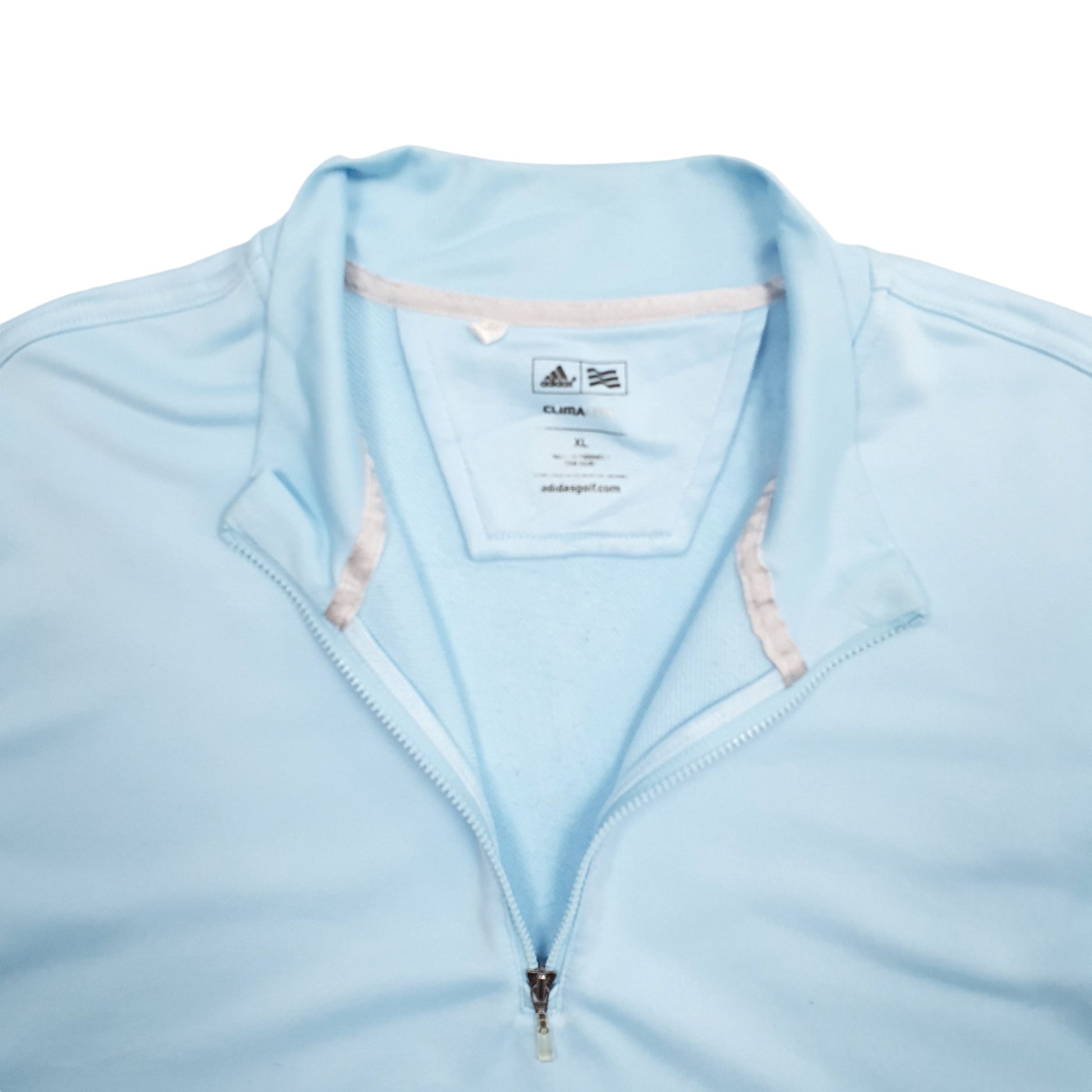 Mens Blue Adidas  Quarter Zip Jumper