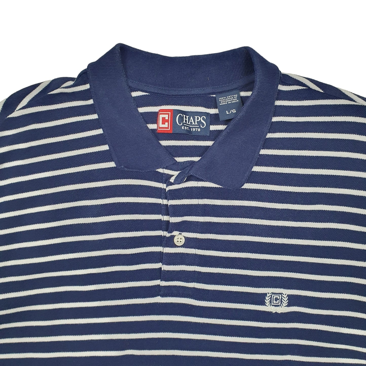 Mens Navy Chaps Ralph Lauren  Short Sleeve Polo Shirt