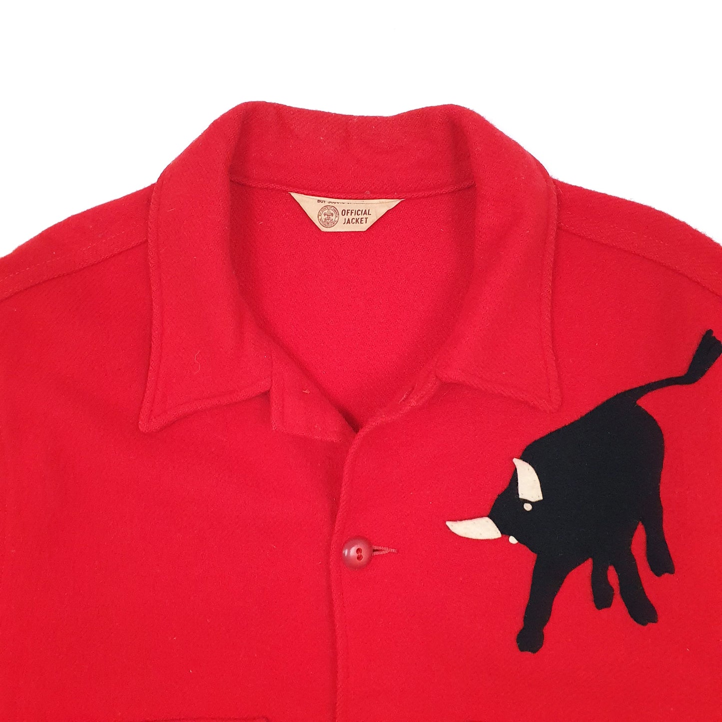 Mens Red Boy Scouts of America BSA Vintage 1970s Bull  Coat