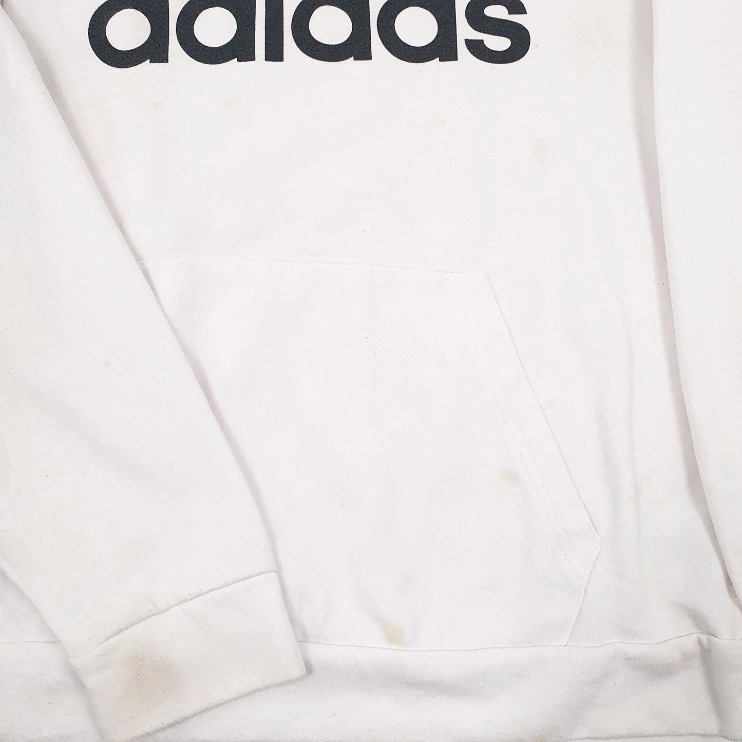Mens White Adidas Spellout Golf Hoodie Jumper