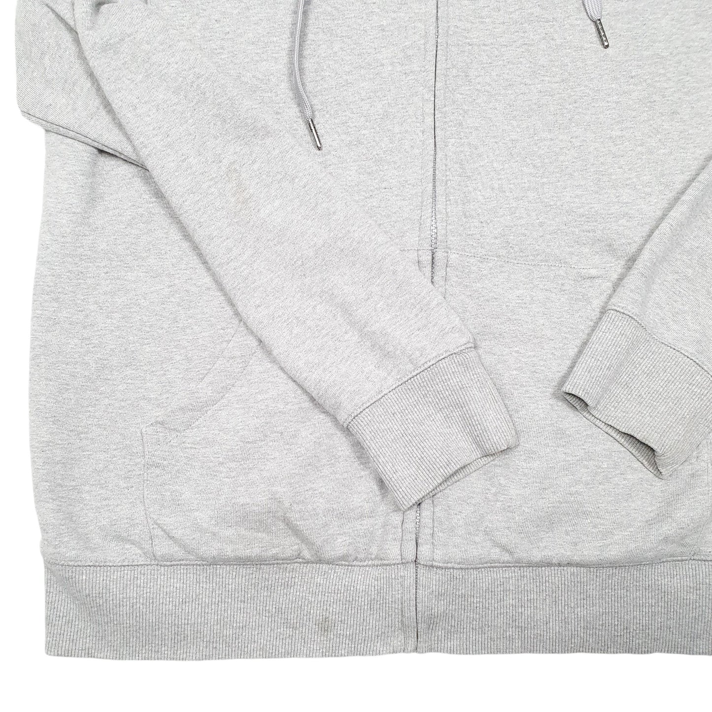 Mens Grey Fila Sherpa Fleece Lined Hoodie Full Zip Jumper