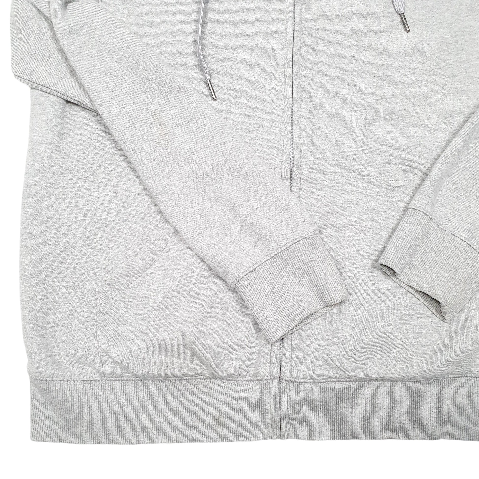 Mens Grey Fila Sherpa Fleece Lined Hoodie Full Zip Jumper