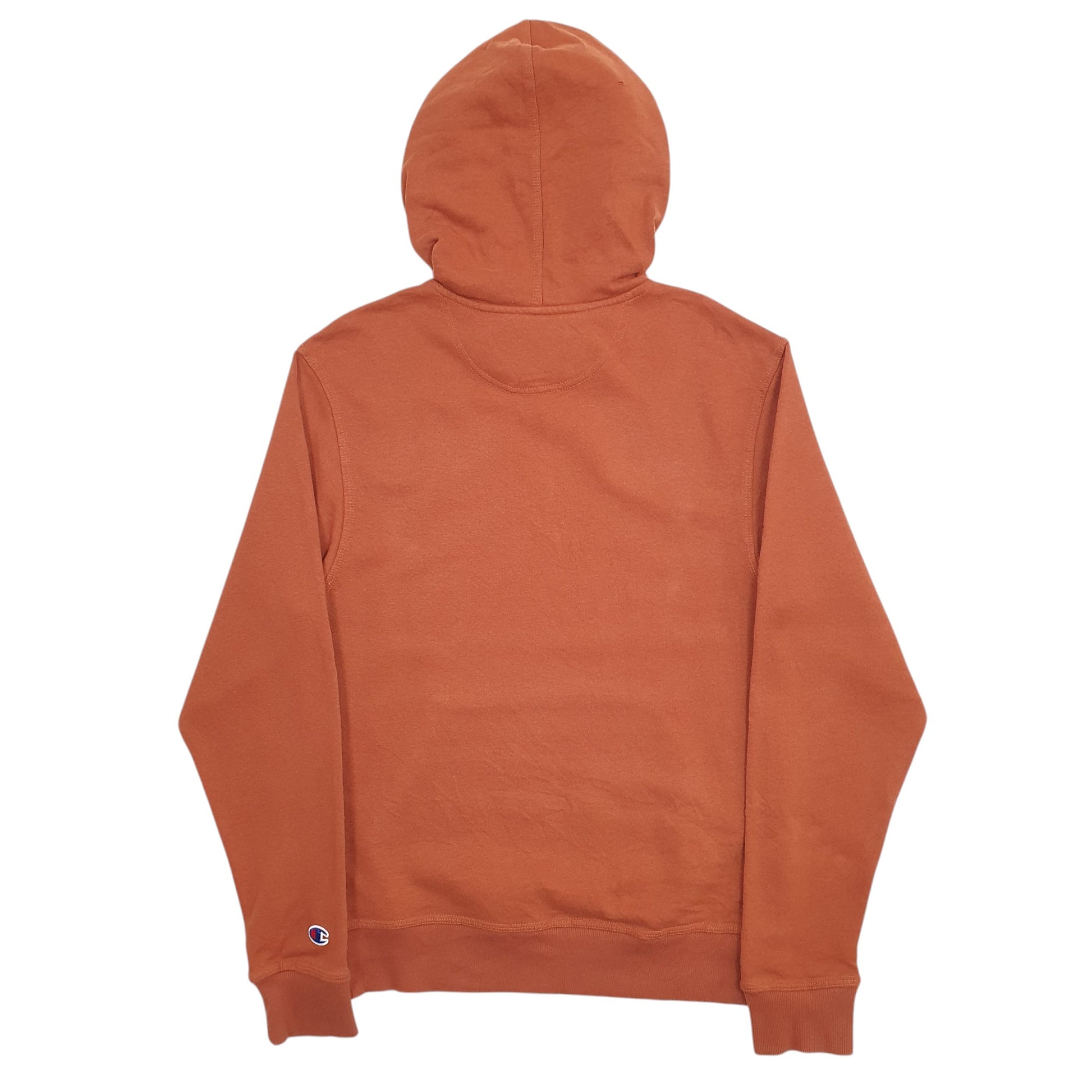 Mens Brown Champion Spellout Hoodie Jumper