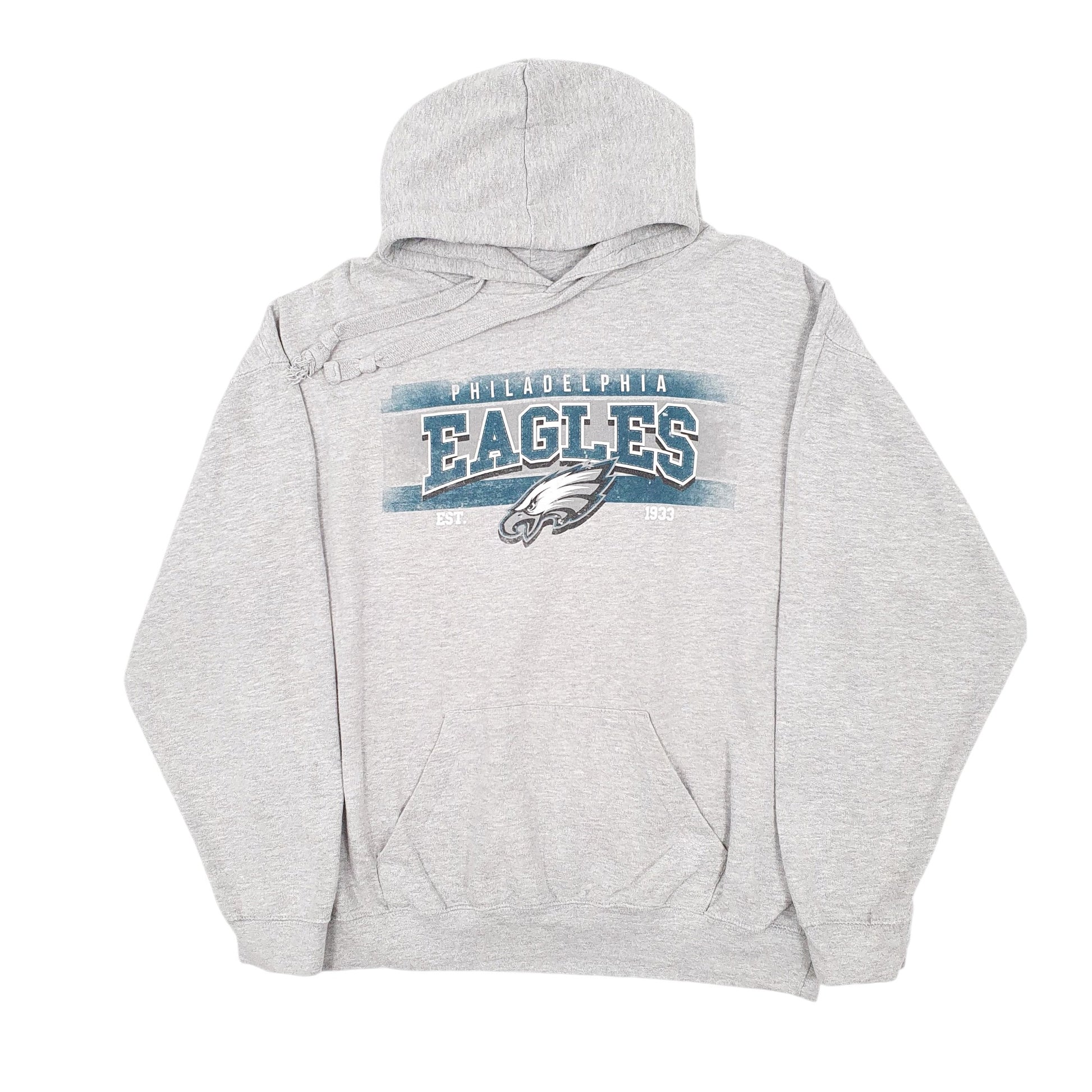 Mens Grey NFL Philadelphia Eagles Hoodie Jumper