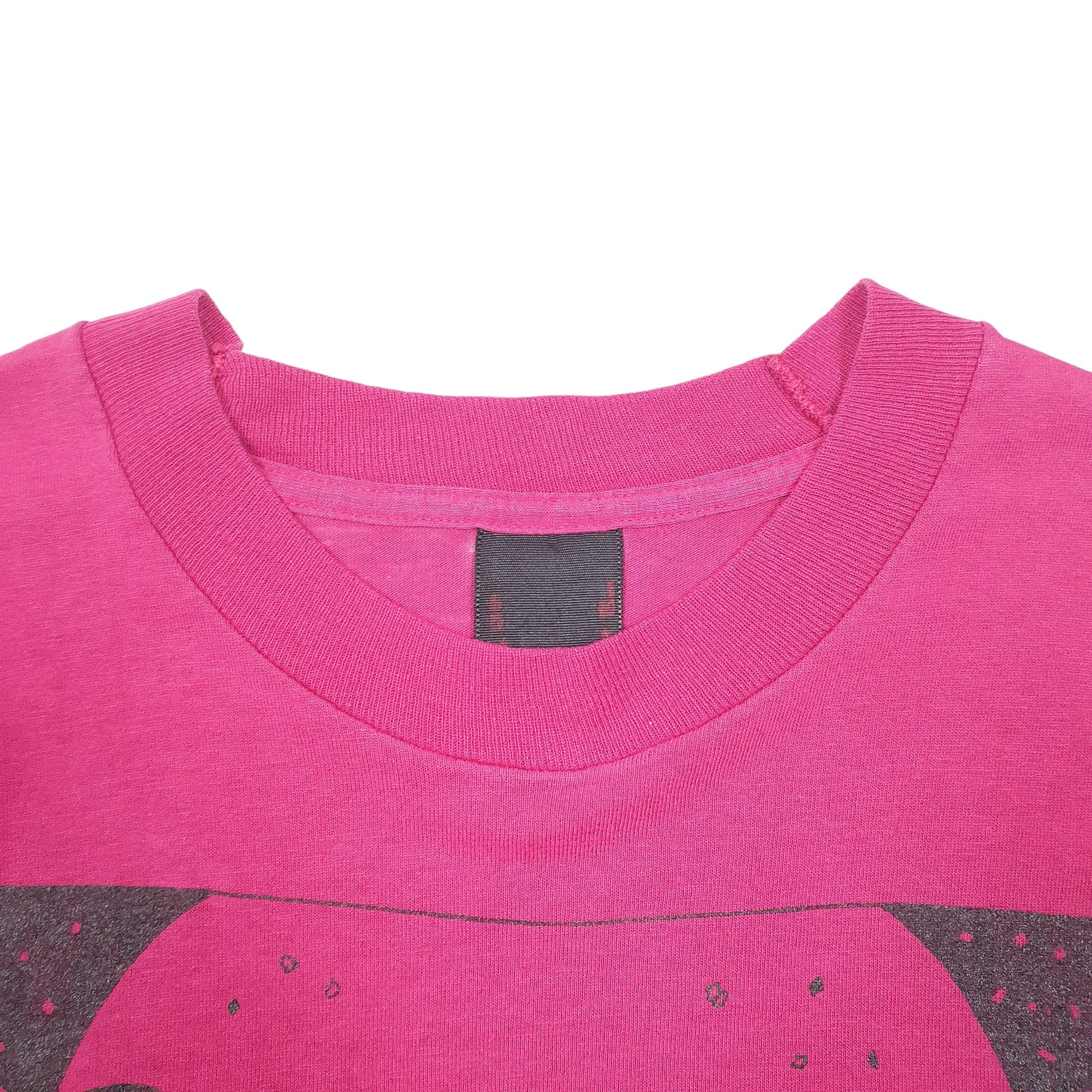 Mens Pink Screen Stars Single Stitch Vintage 90s Party Emporium Made In USA Short Sleeve T Shirt