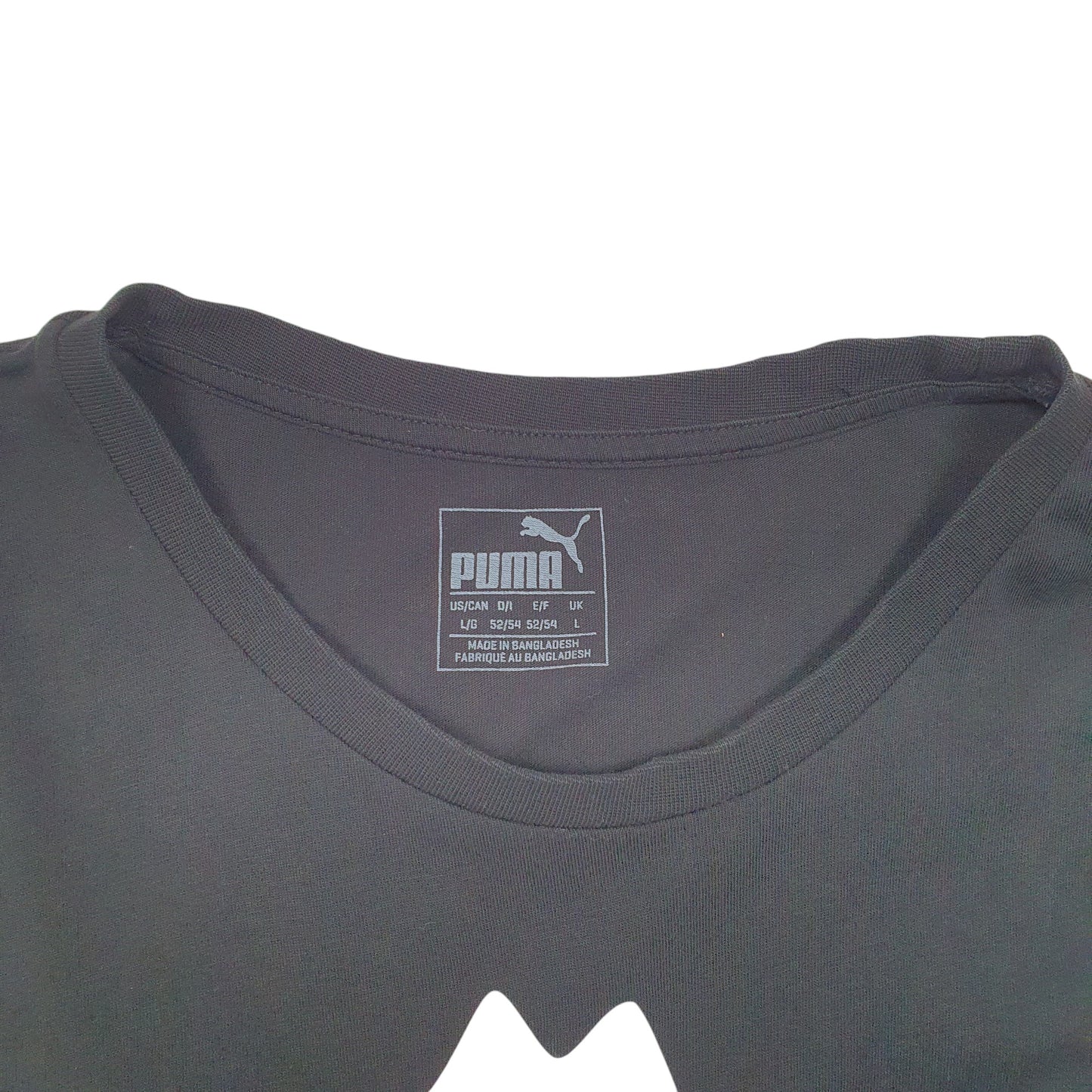 Mens Black Puma  Short Sleeve T Shirt