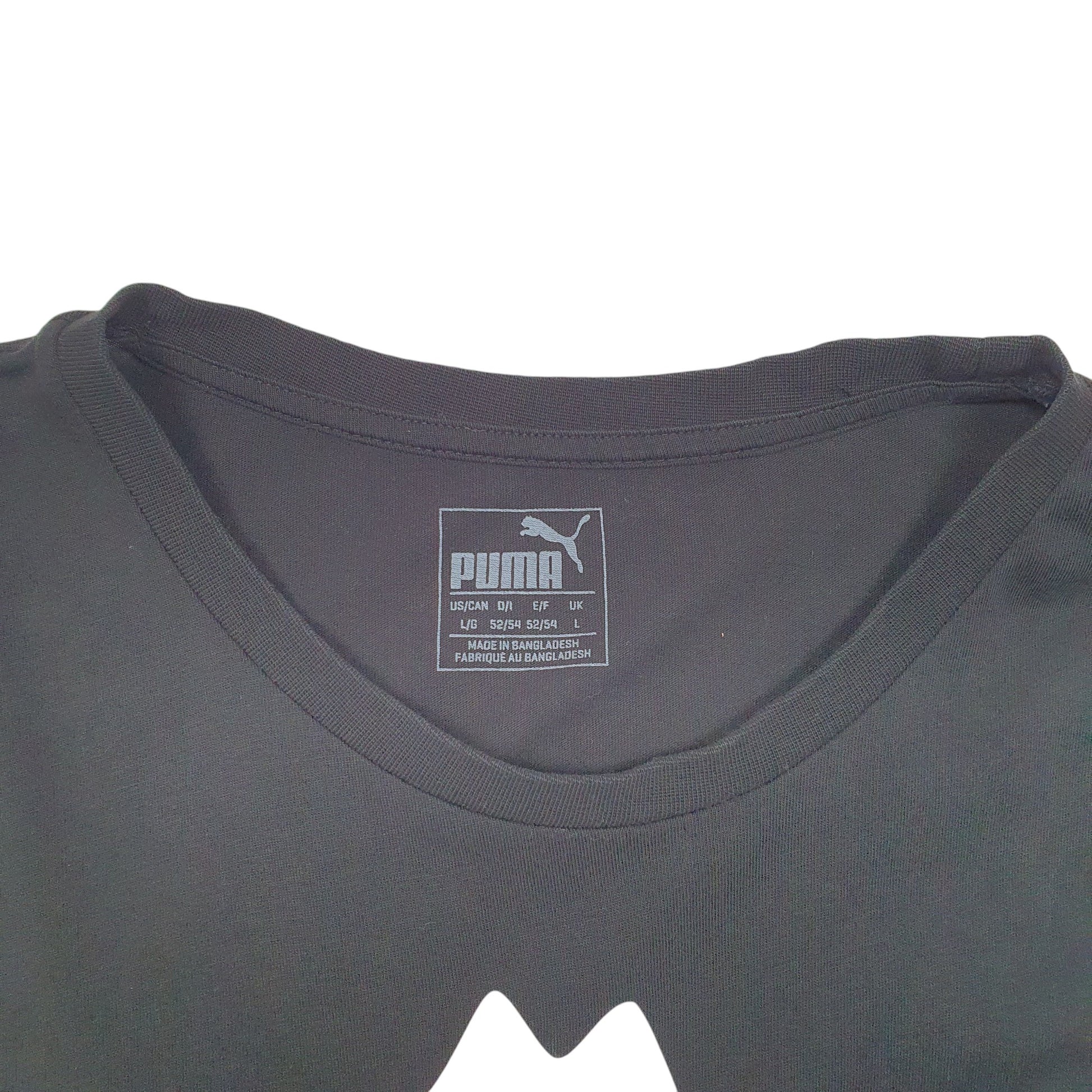 Mens Black Puma  Short Sleeve T Shirt