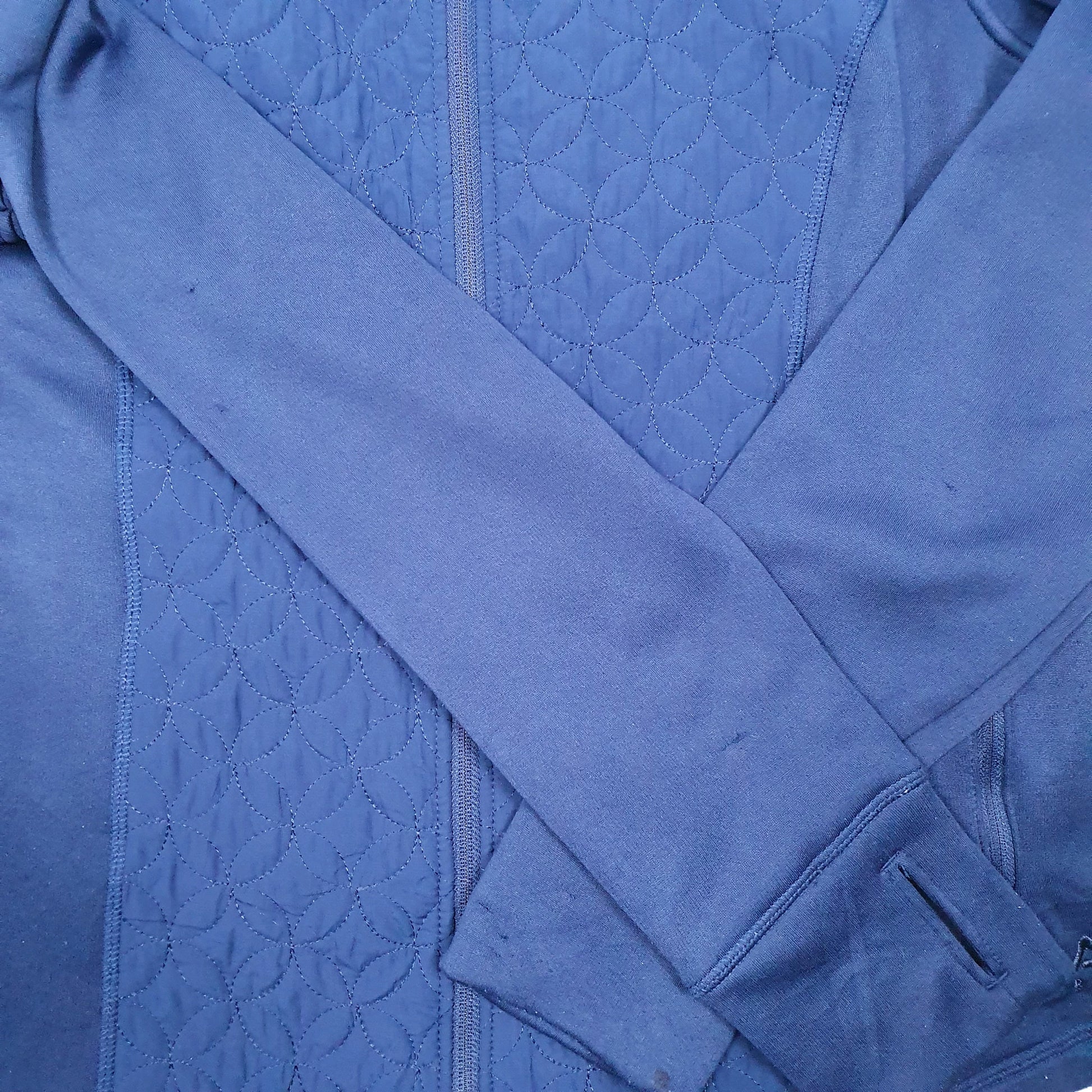 Womens Navy Fila Active Walking Workout Gym Full Zip Jumper