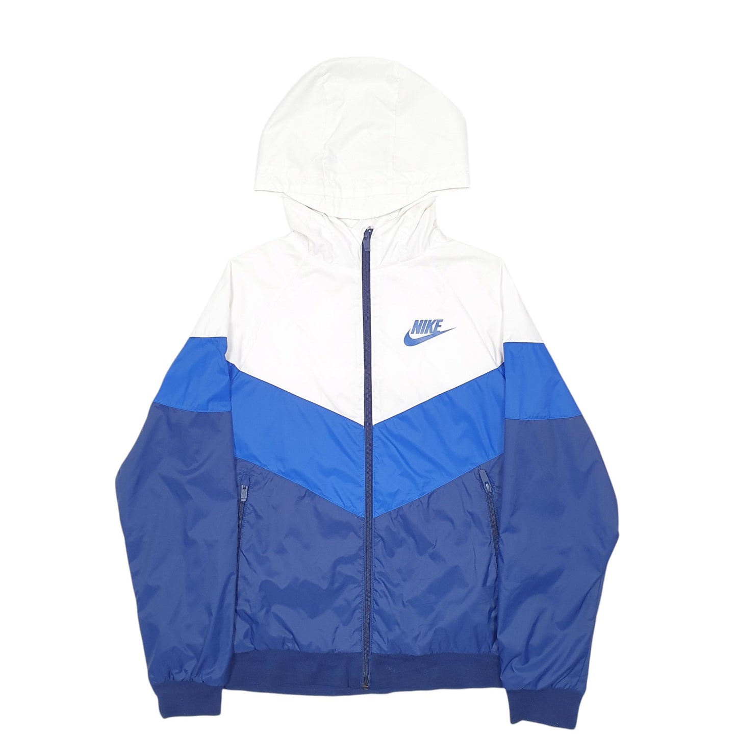 Mens White Nike Windrunner Running Workout  Coat