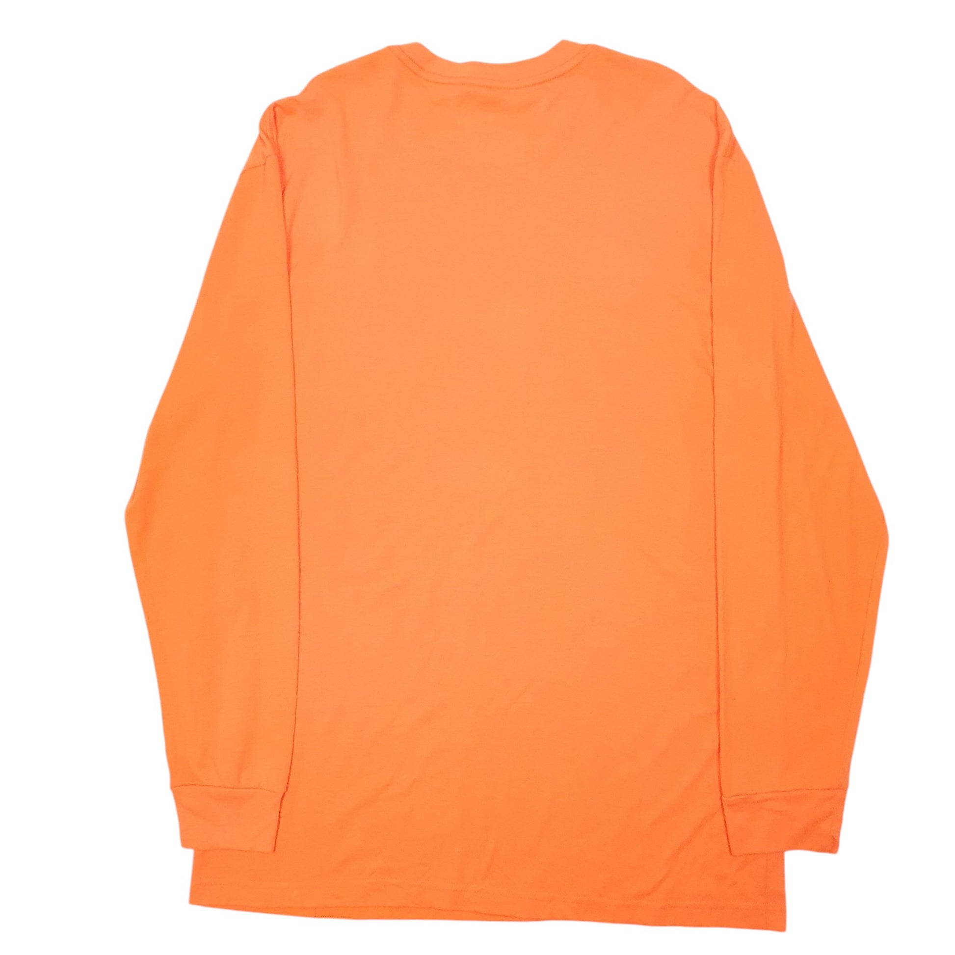 Mens Orange Dickies Pocket Workwear High Vis Long Sleeve T Shirt