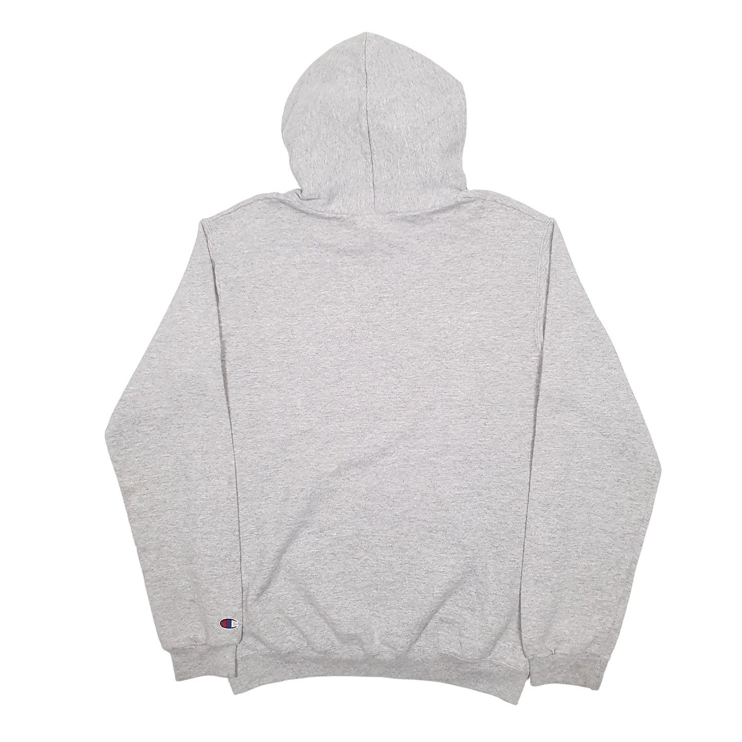 Mens Grey Champion Spellout Hoodie Jumper