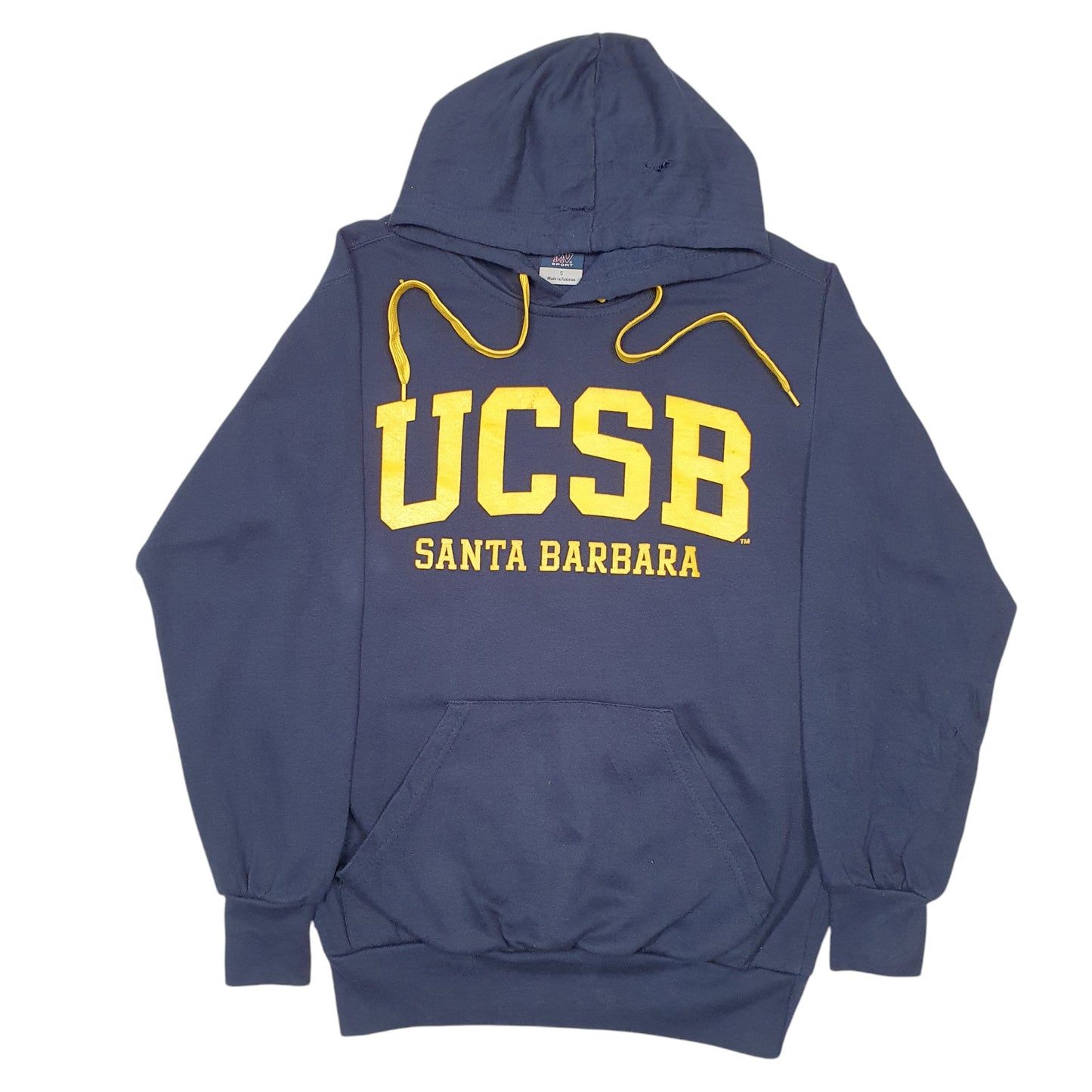 Mens Navy MV Sport UCSB Santa Barbara Spellout USA Hoodie Jumper