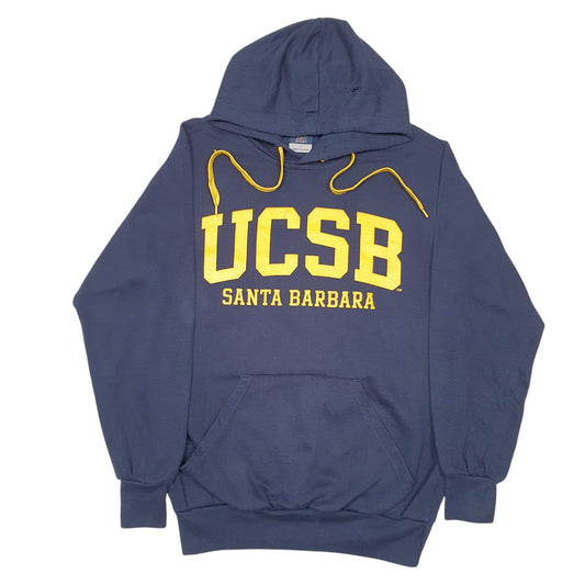 Mens Navy MV Sport UCSB Santa Barbara Spellout USA Hoodie Jumper