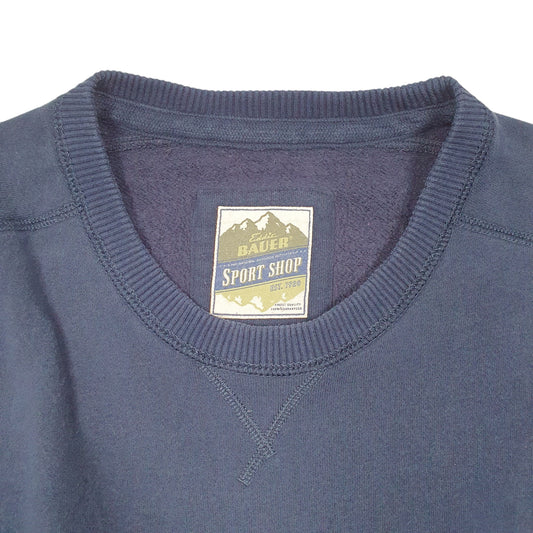 Mens Navy Eddie Bauer Spellout Crewneck Jumper