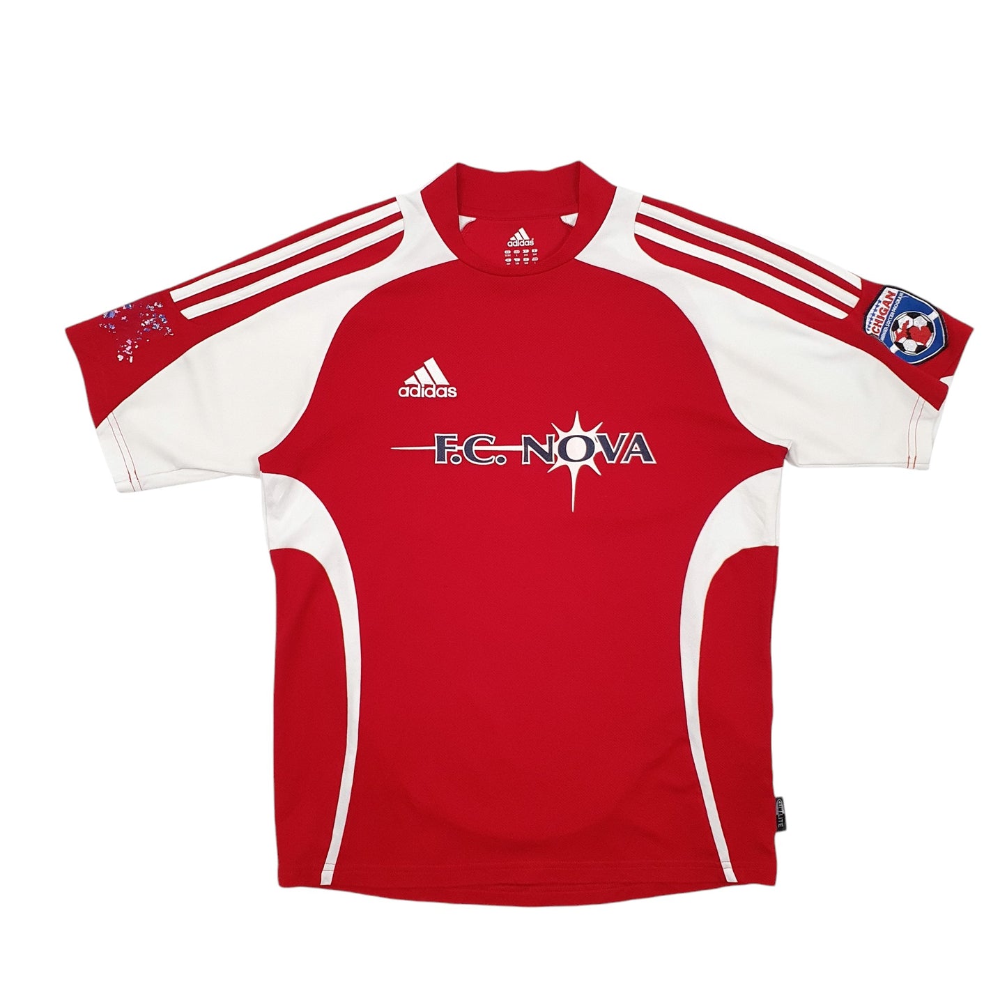 Womens Red Adidas Climalite FC Nova Short Sleeve T Shirt