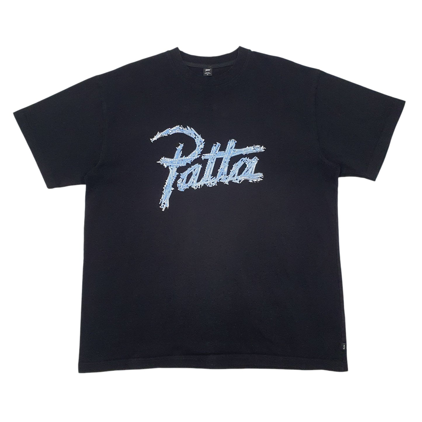 Mens Black Patta Spellout Short Sleeve T Shirt
