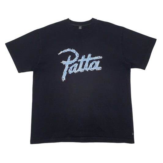 Mens Black Patta Spellout Short Sleeve T Shirt