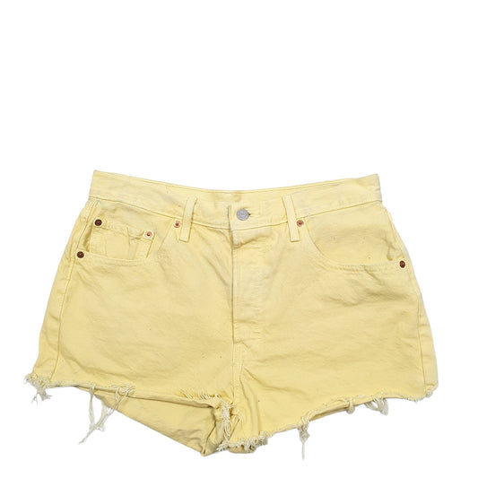 Womens Yellow Levis 501 Jorts Denim Shorts