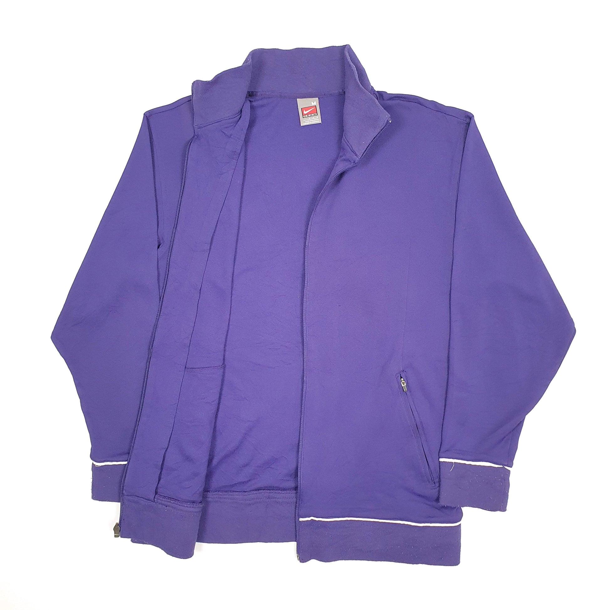 Mens Purple Nike Vintage 00s Team Full Zip Jumper