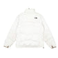 Womens White The North Face Nuptse 550  Coat