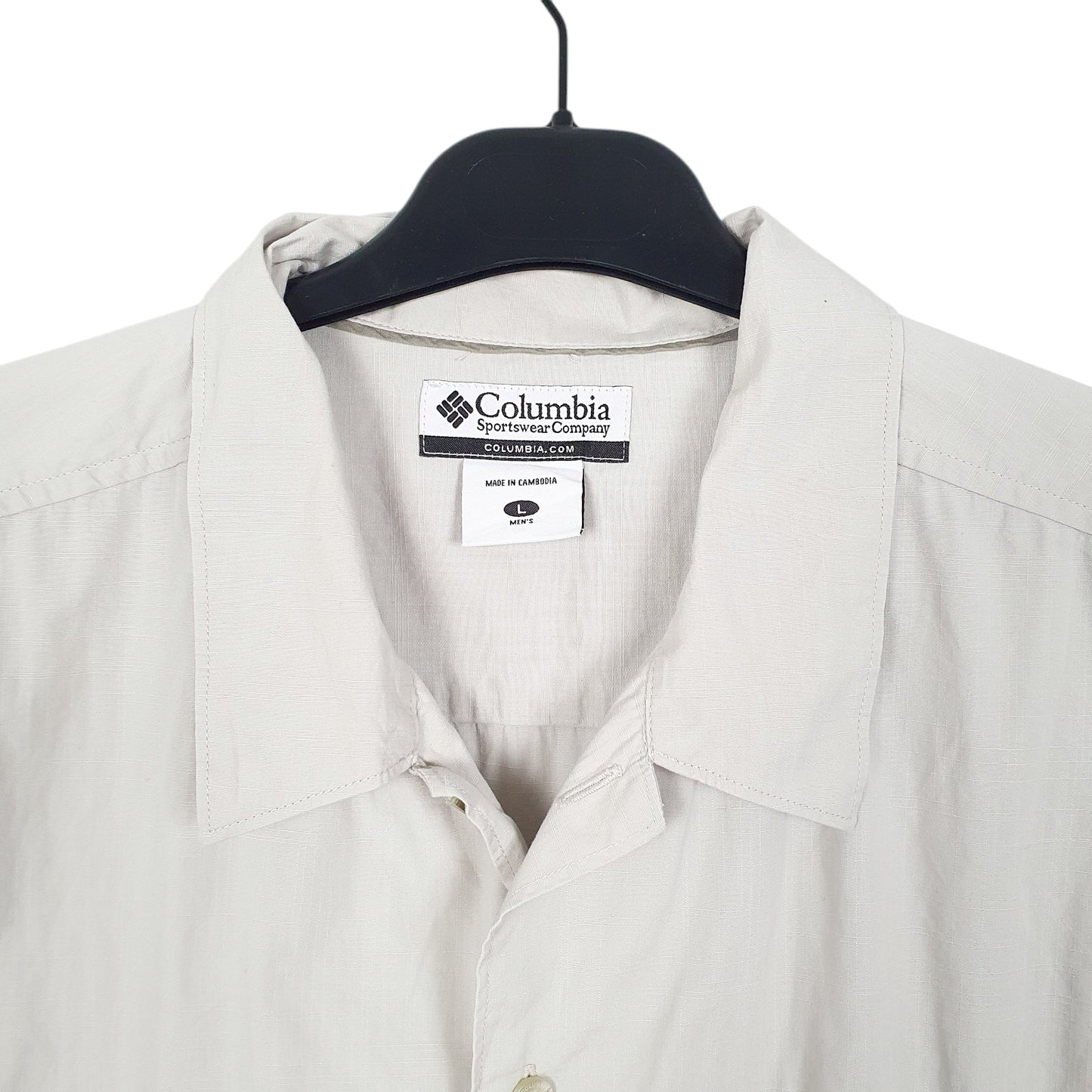 Mens Beige Columbia Sportswear  Short Sleeve Shirt