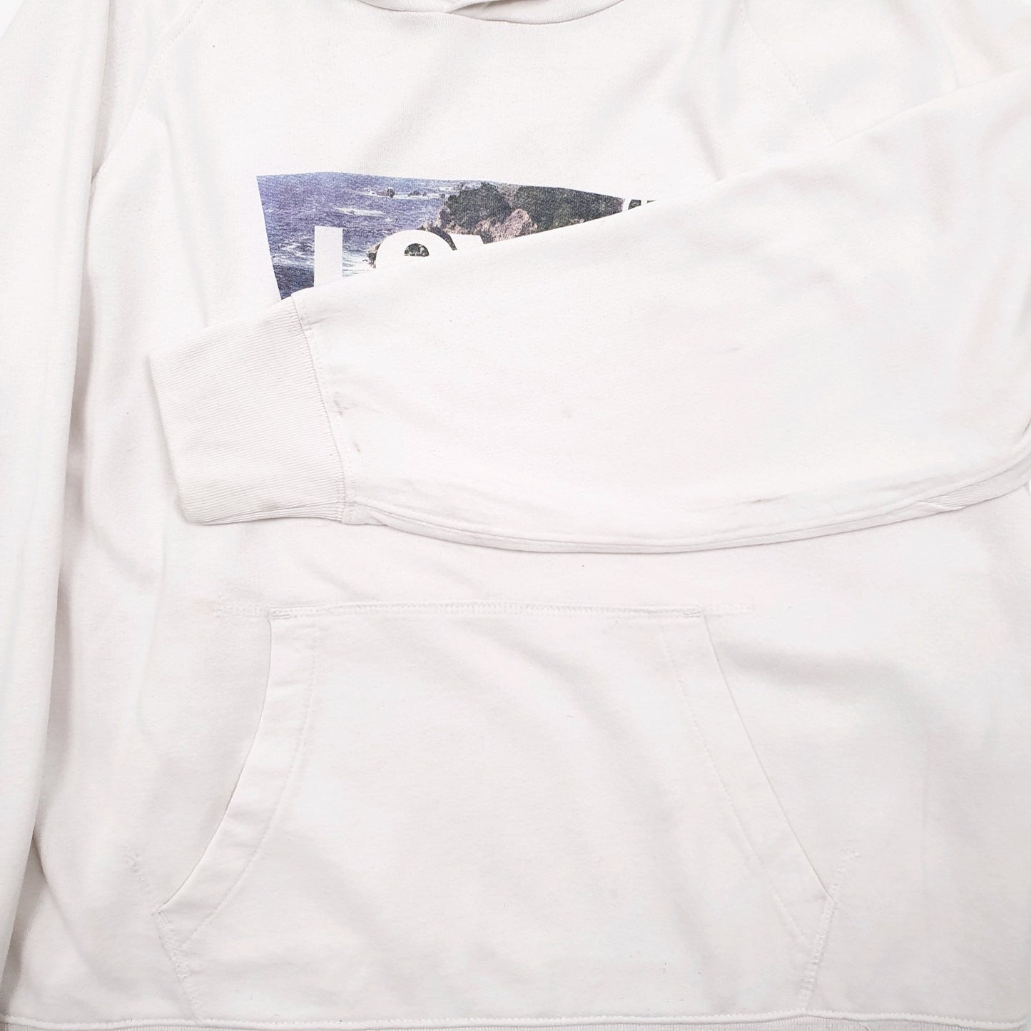 Womens White Levis  Hoodie Jumper