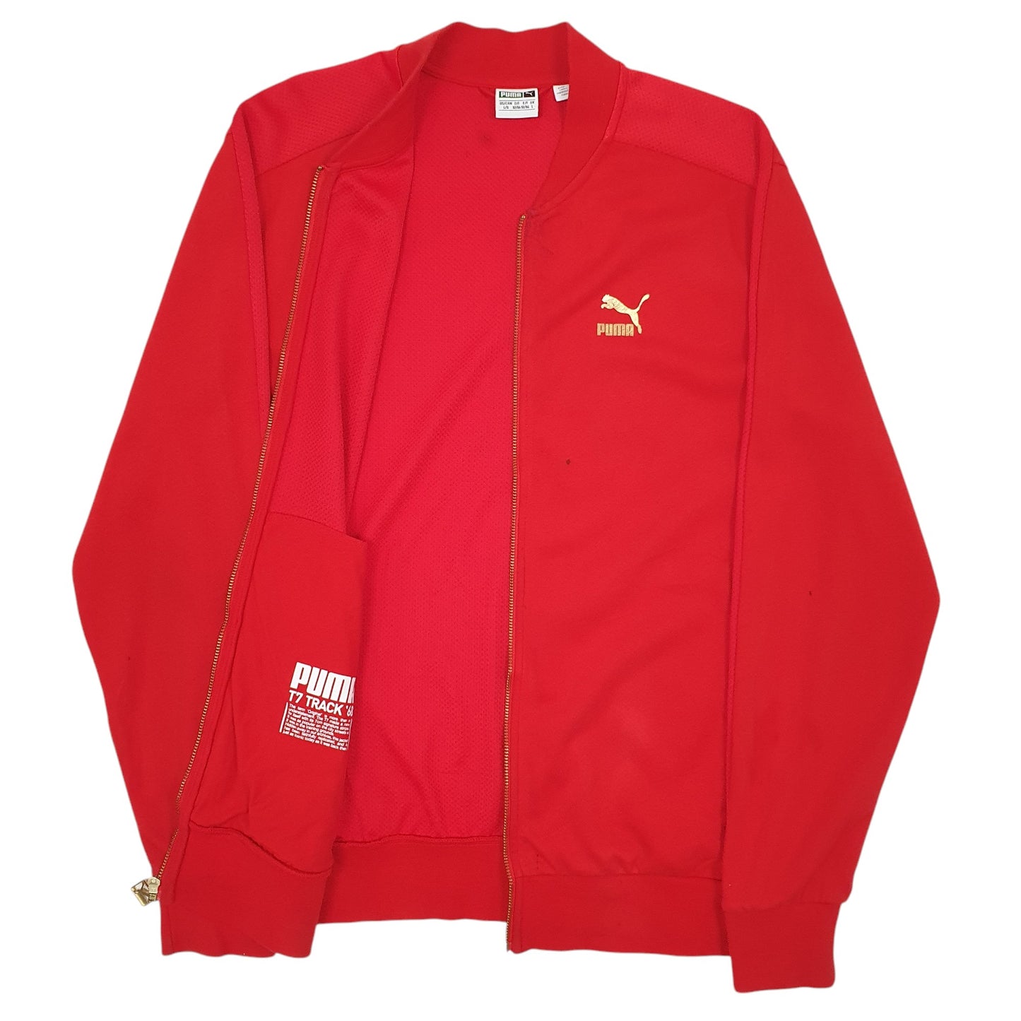 Mens Red Puma  Full Zip Jumper