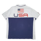 Mens Grey Polo Ralph Lauren USA Spellout Flag Short Sleeve Polo Shirt