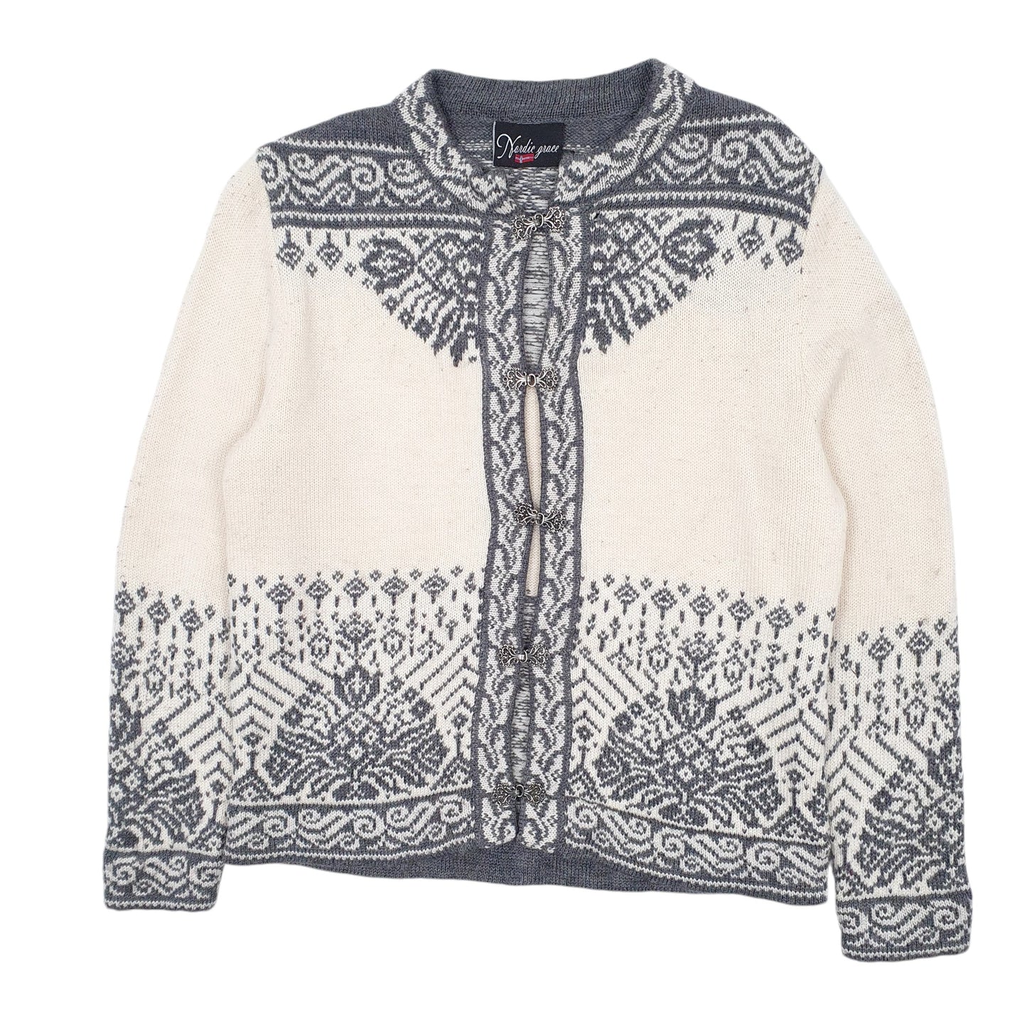 Womens Cream Nordic Grace  Cardigan Jumper