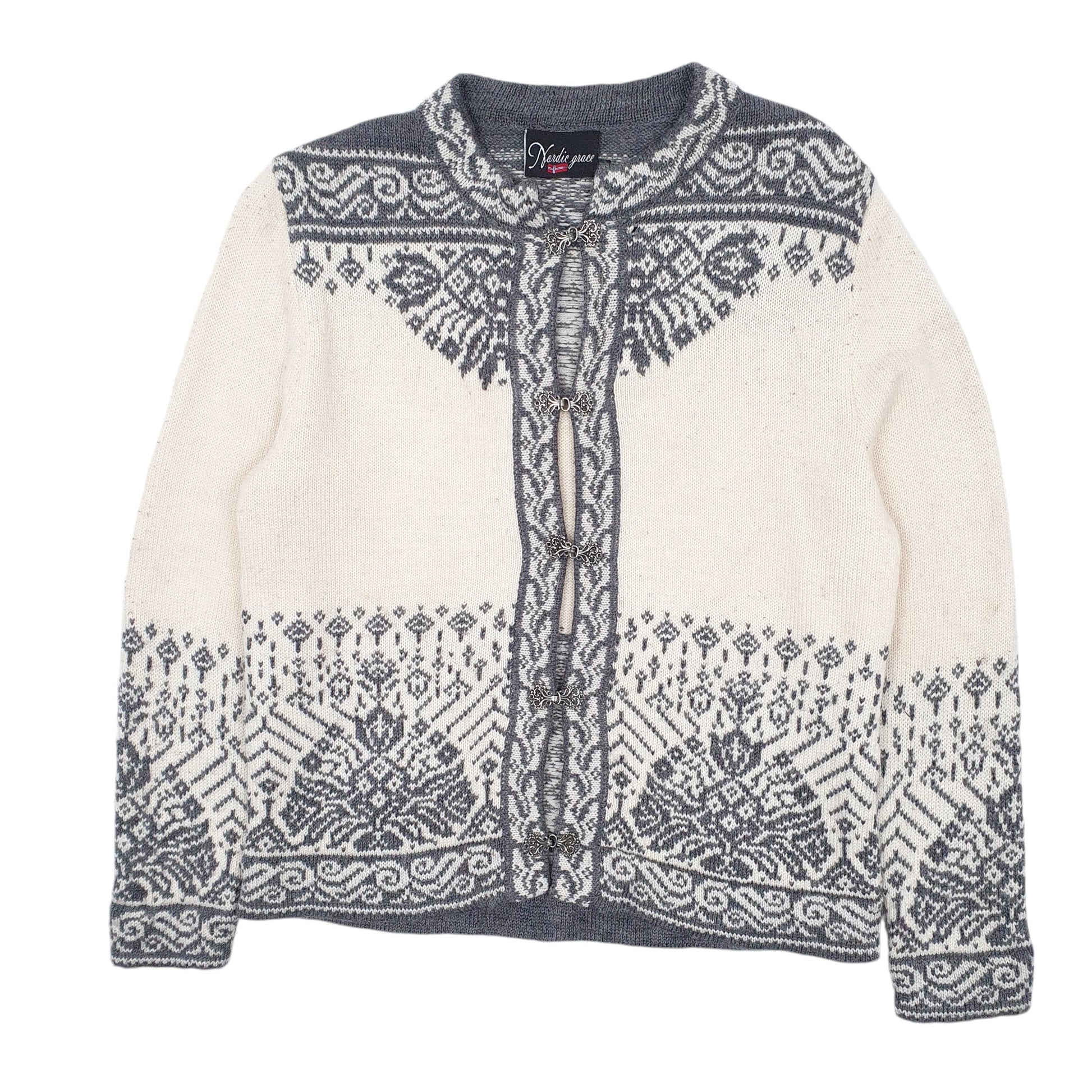 Womens Cream Nordic Grace  Cardigan Jumper