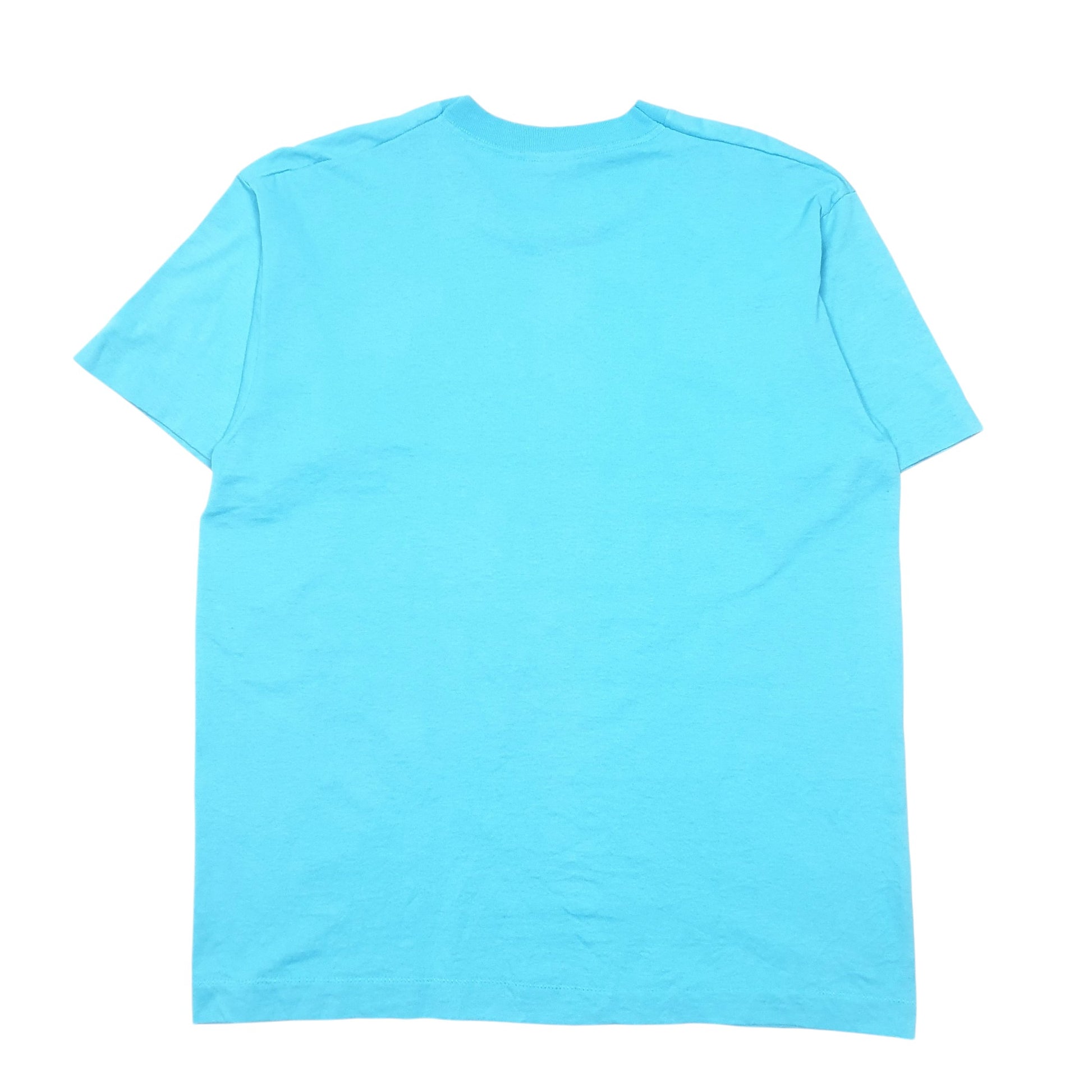 Mens Blue Fruit Of The Loom Single Stitch Vintage 90s Trinity Walk Made In USA Short Sleeve T Shirt