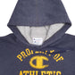 Mens Blue Champion Athletic Department Spellout Hoodie Jumper