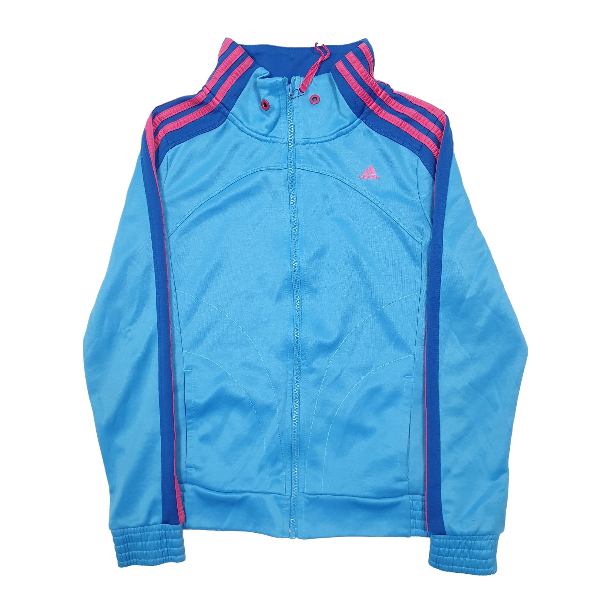 Womens Blue Adidas  Full Zip Jumper