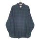 Mens Navy L.L.Bean Flannel Overshirt Long Sleeve Shirt