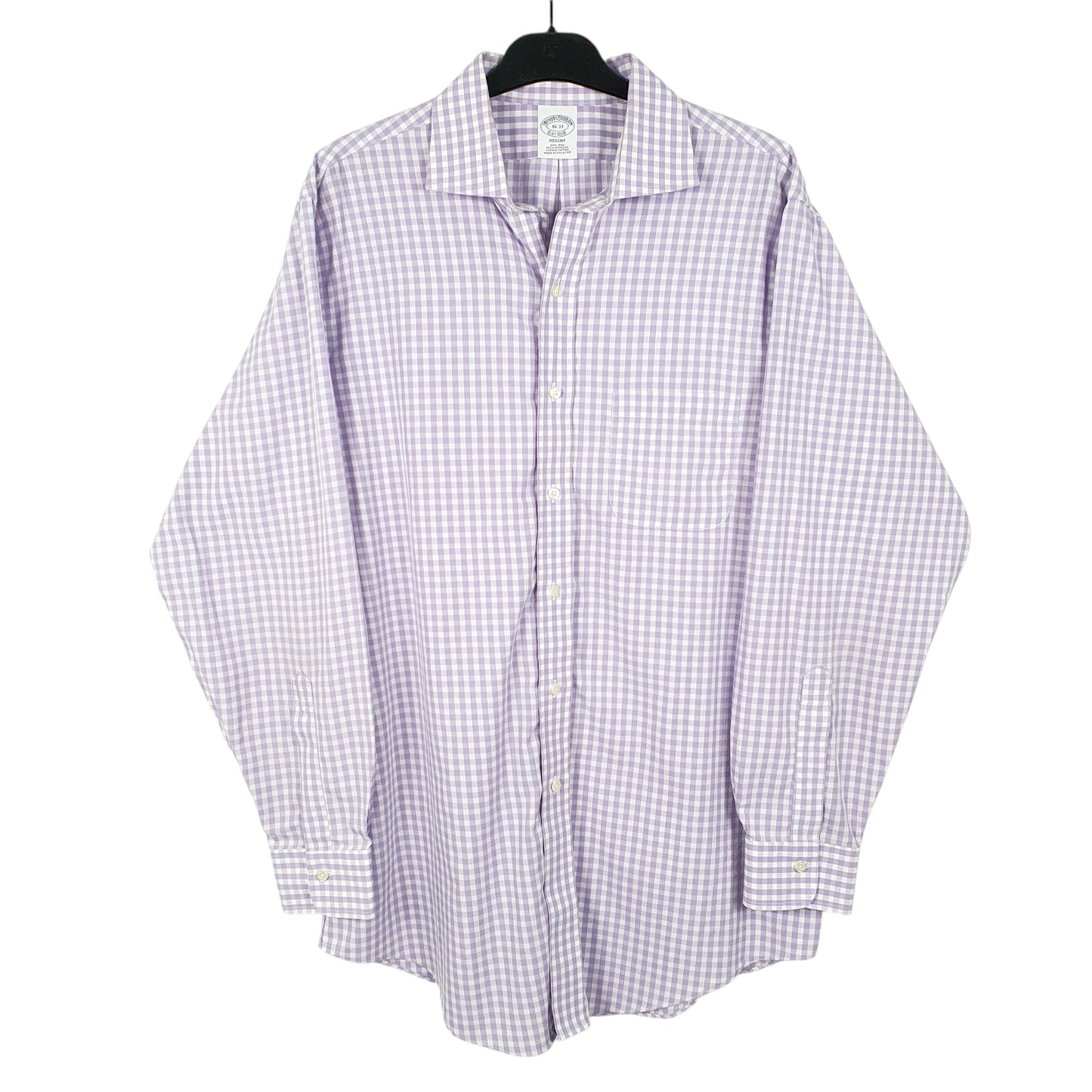 Mens Lilac Brooks Brothers Regent Long Sleeve Shirt