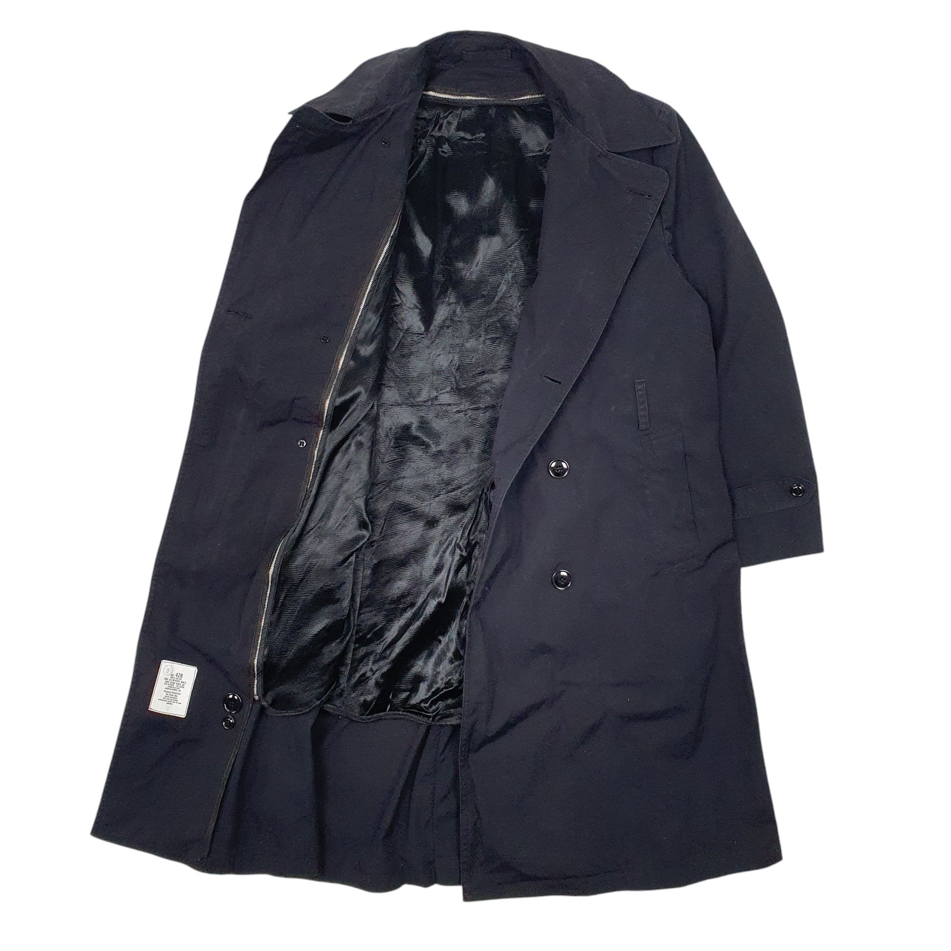 Mens Black American Apparel Military  Coat