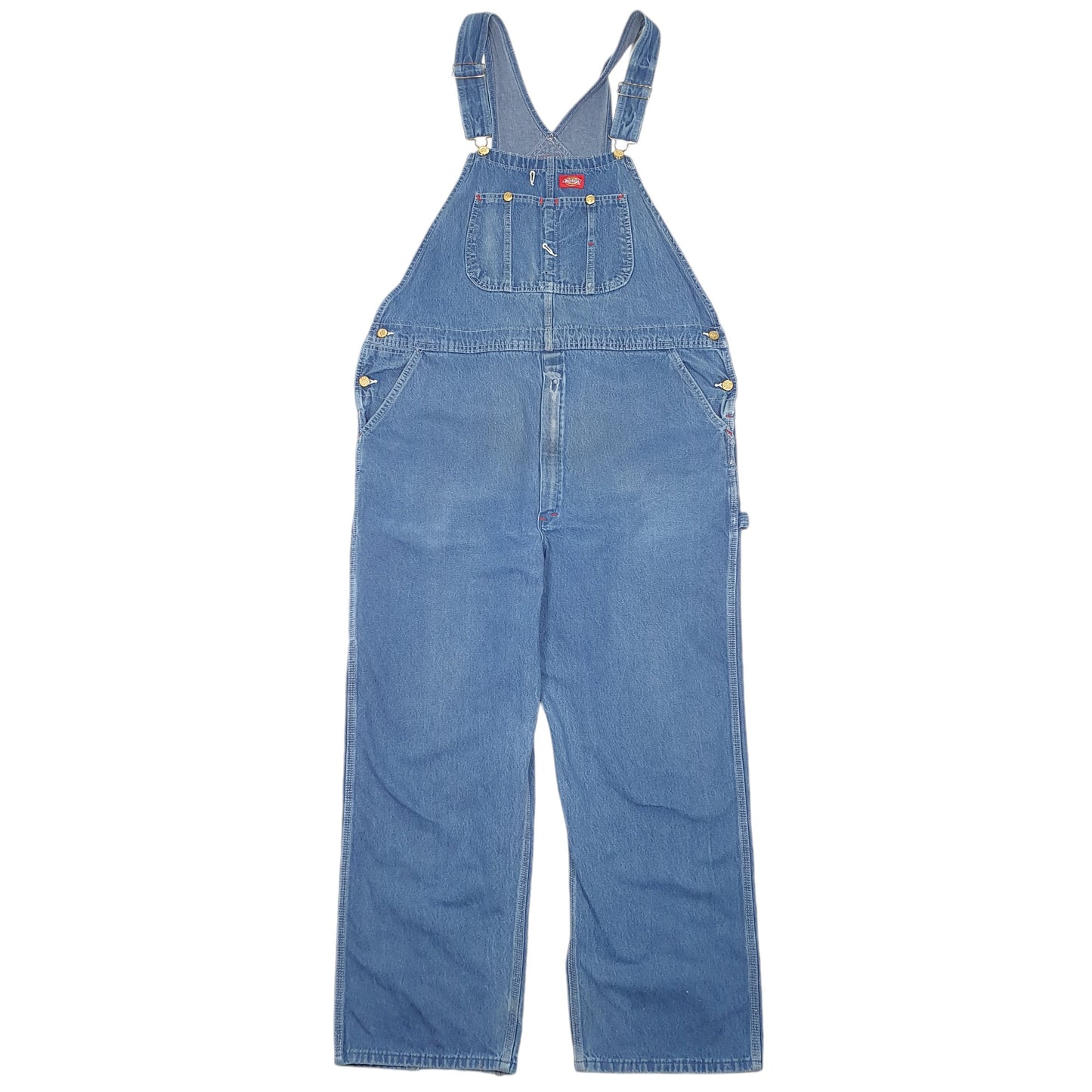 Mens Blue Dickies Denim Overalls Bib Dungaree Trousers