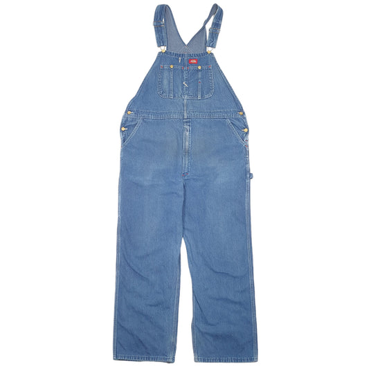 Mens Blue Dickies Denim Overalls Bib Dungaree Trousers