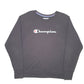 Womens Black Champion Script Raglan Crewneck Jumper