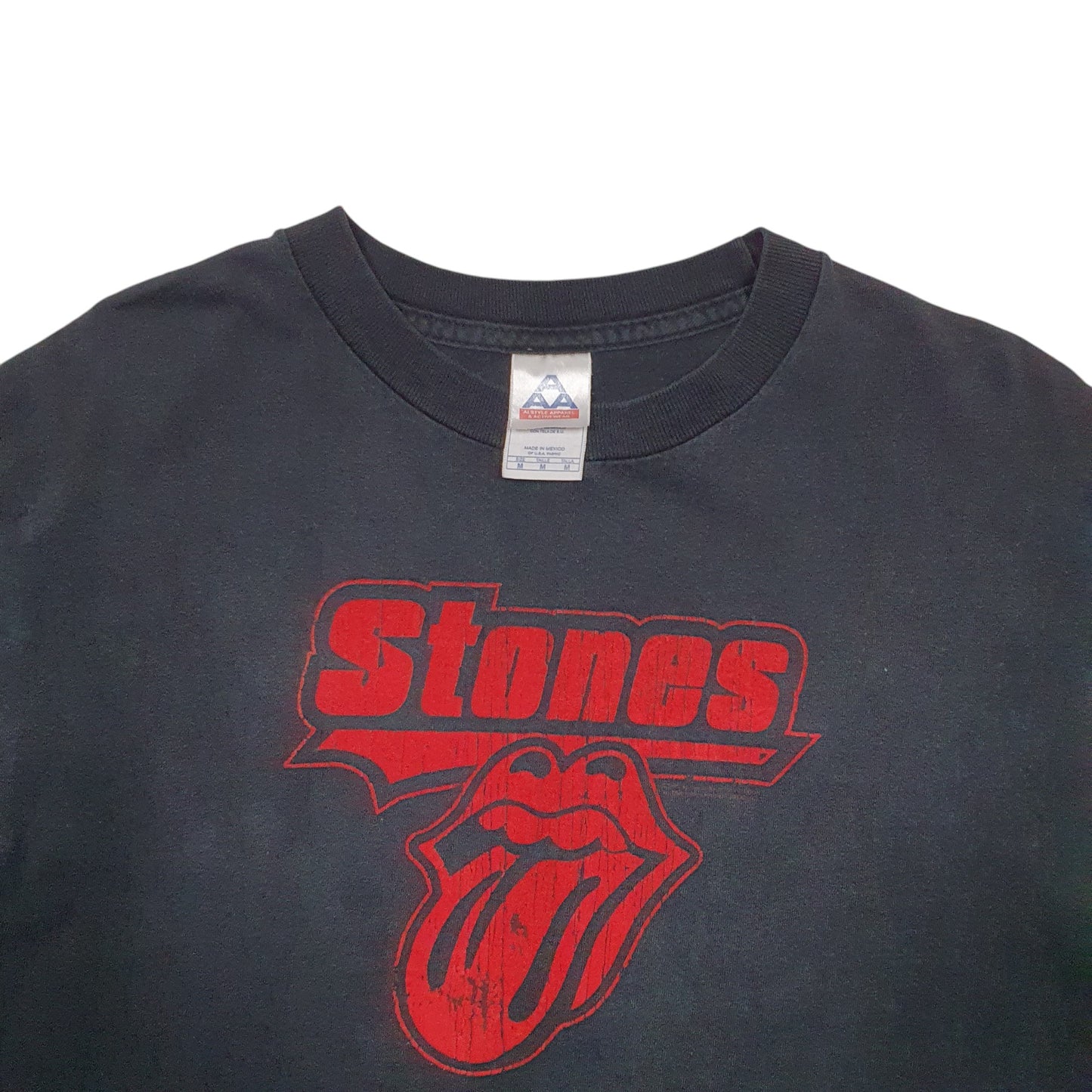 Mens Black Allstyle Apparel & Activewear Single Stitch Vintage 90s Rolling Stones Short Sleeve T Shirt