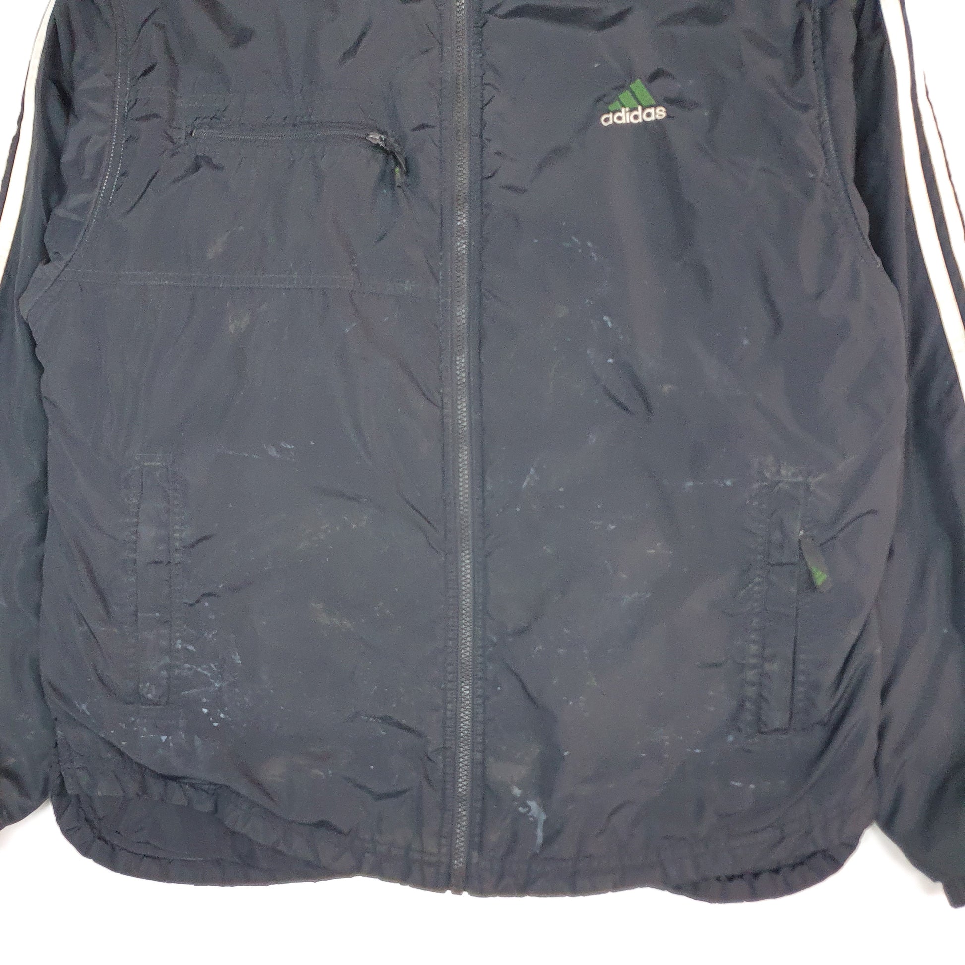 Mens Black Adidas Vintage 1990s Bomber  Coat