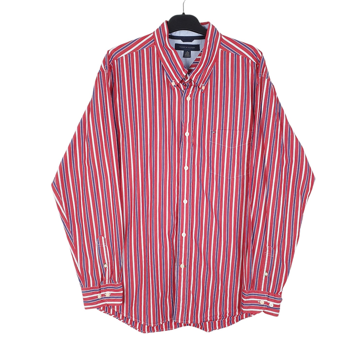 Mens Red Tommy Hilfiger  Long Sleeve Shirt