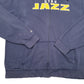 Mens Navy Adidas Hoodie NBA Utah Jazz Basketball Spellout Full Zip Jumper