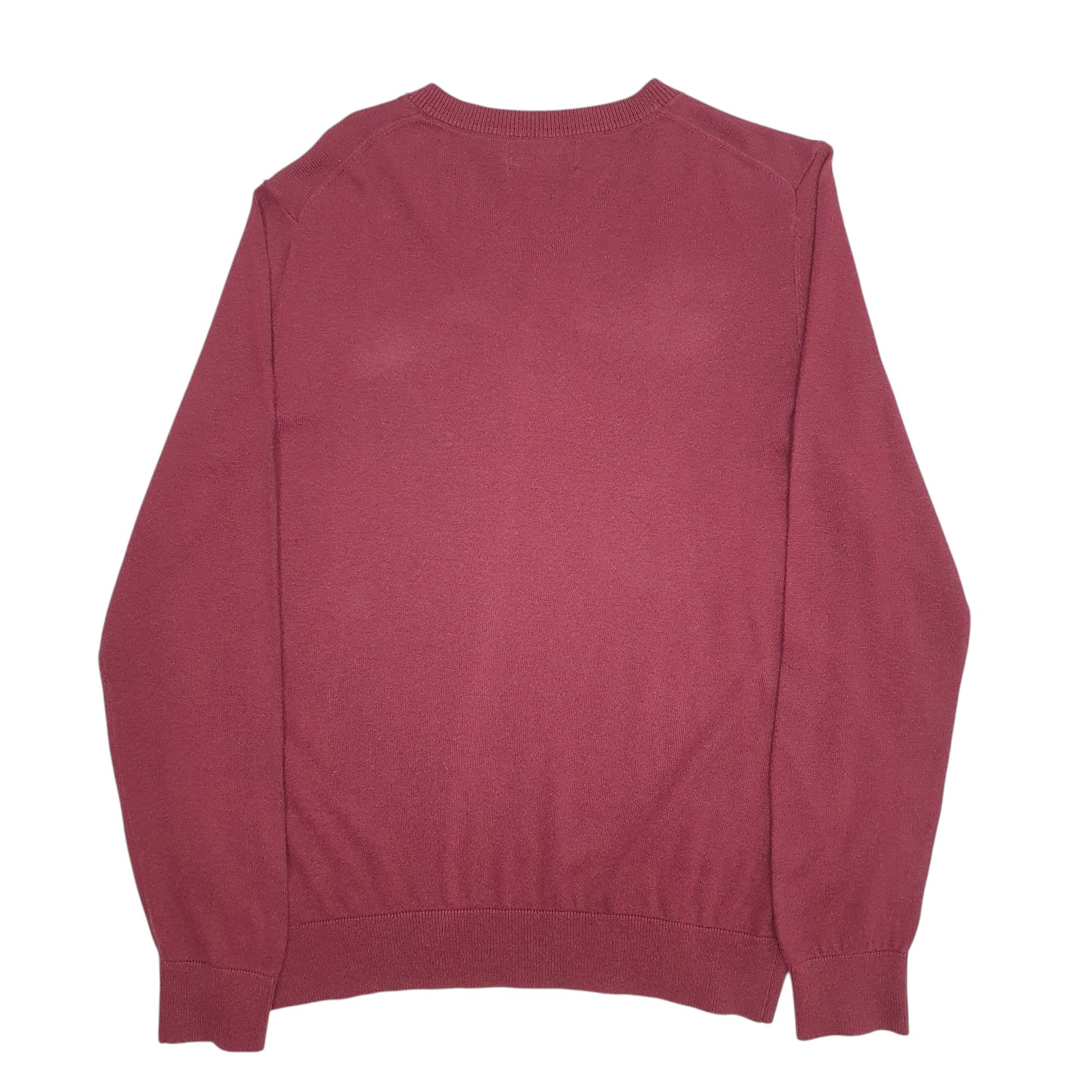 Mens Burgundy Nautica Knit Crewneck Jumper